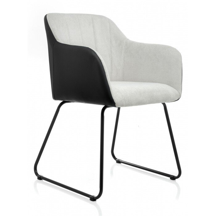 Стул на металлокаркасе Stef light grey / black Стул на металлокаркасе Stef light grey / black