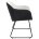 Стул на металлокаркасе Stef light grey / black 