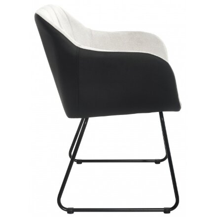Стул на металлокаркасе Stef light grey / black 