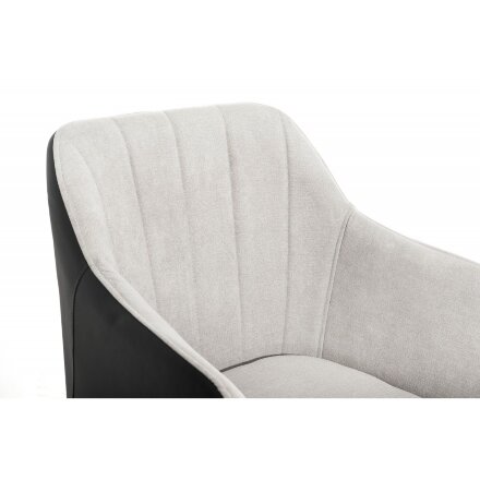 Стул на металлокаркасе Stef light grey / black 