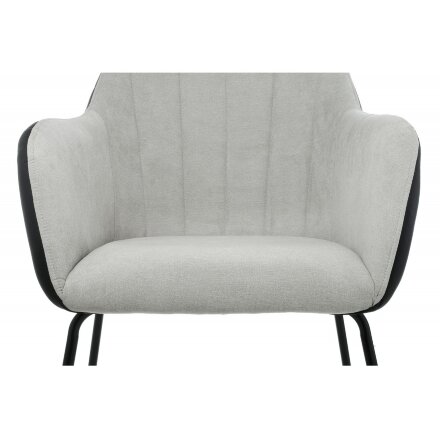 Стул на металлокаркасе Stef light grey / black 