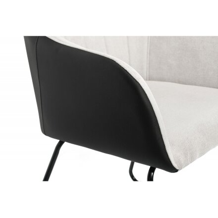 Стул на металлокаркасе Stef light grey / black 