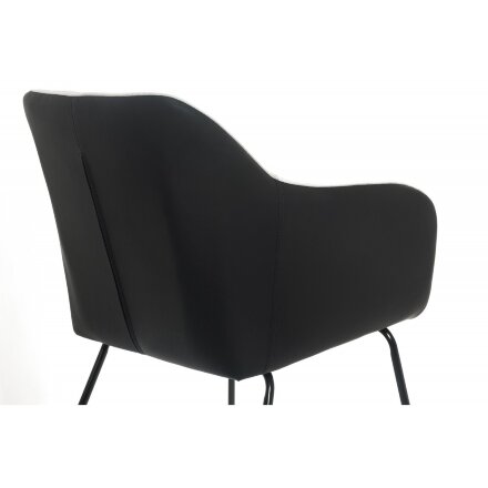 Стул на металлокаркасе Stef light grey / black 