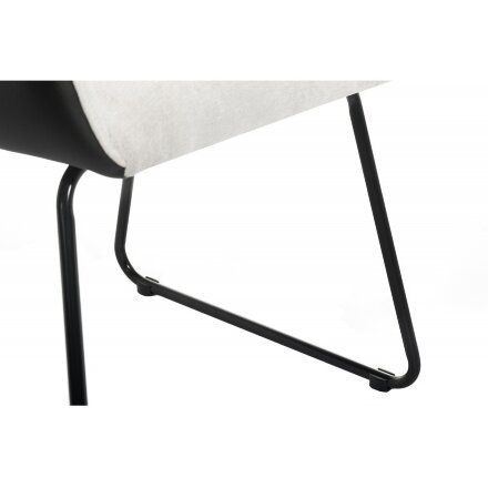Стул на металлокаркасе Stef light grey / black 