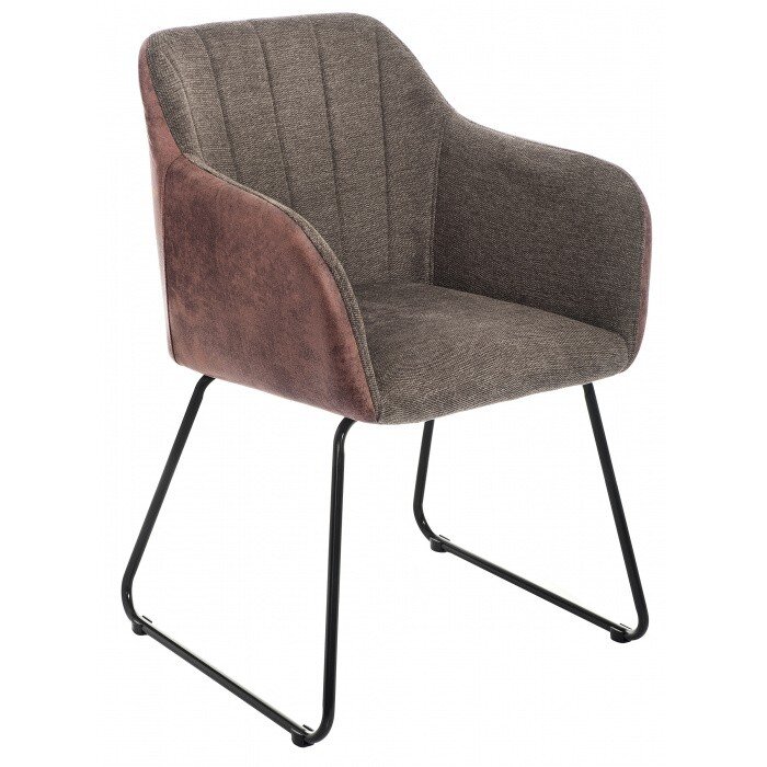 Стул на металлокаркасе Stef grey / dark red Стул на металлокаркасе Stef grey / dark red