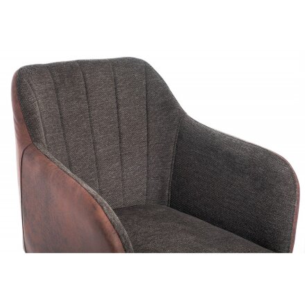 Стул на металлокаркасе Stef grey / dark red 