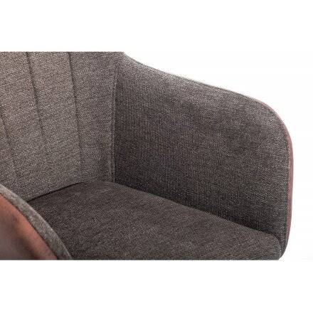 Стул на металлокаркасе Stef grey / dark red 