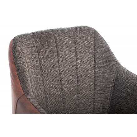 Стул на металлокаркасе Stef grey / dark red 