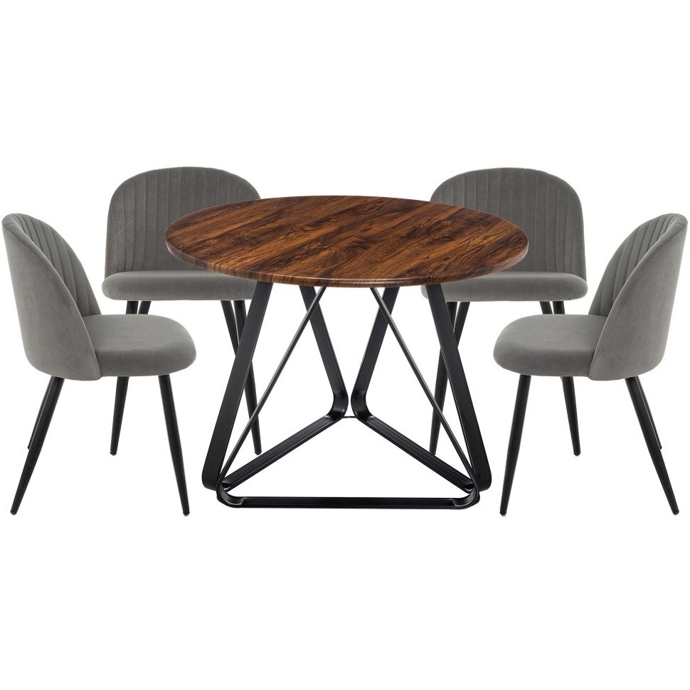 Обеденная группа Енлиан dark gray / brown / black 